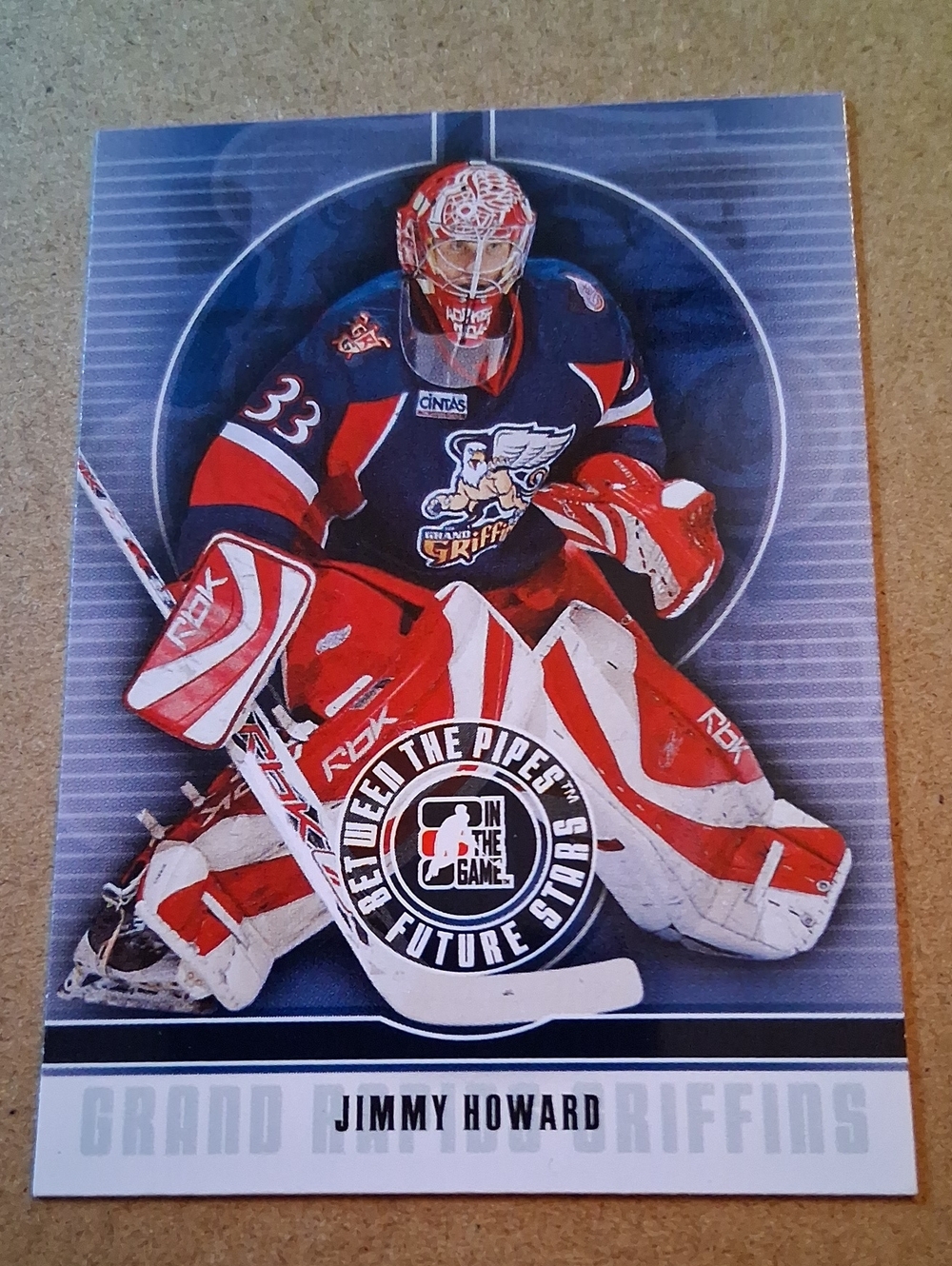 Official Jimmy Howard Grand Rapids Griffins Red & White Hockey Card